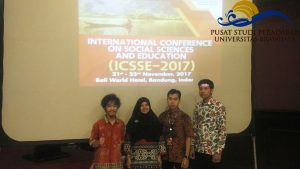 PSP; Pusat Studi Peradaban; Rizki Febrianto Supriyadi; Enis Tristiana; Zainal Arifien; Miftah Khoirun Nidar; International Conference on Social Sciences and Education; ICSSE; 2017; Bali World Hotel Bandung; Selasa-Kamis 21-23 November 2017; Headway Global Research Academy Malaysia; UIN Walisongo Semarang; Edu Global Creative: Consulting & Education Indonesia